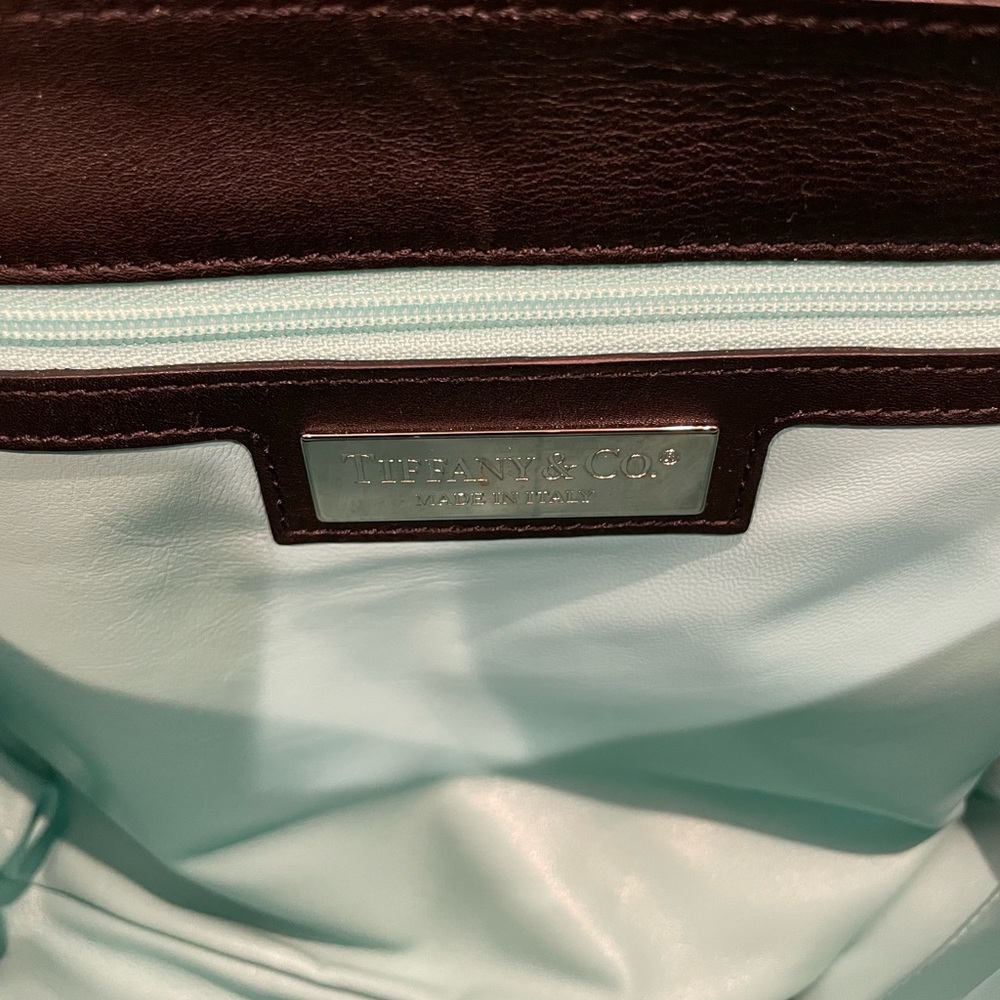 Tiffany & Co. Black Patent Color Handbag With Tiffany Blue Interior - Picture 4 of 12